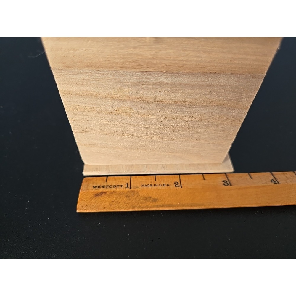 Wood Wooden Trinket Jewelry Box  5" Long‎ - Picture 9 of 10